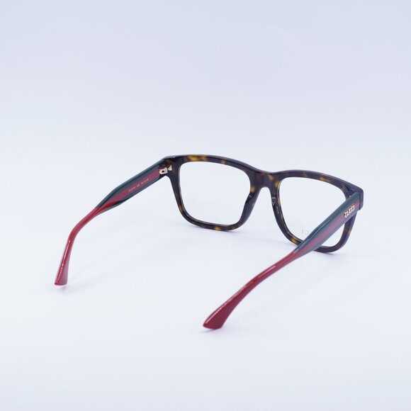 Gucci GG1870O 006 Eyeglasses Havana/Red 56mm Square Frame - Picture 3 of 10
